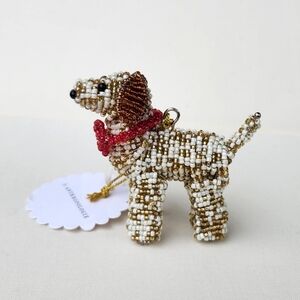 Anthropologie Beaded Doodle Dog Ornament - New with Tag